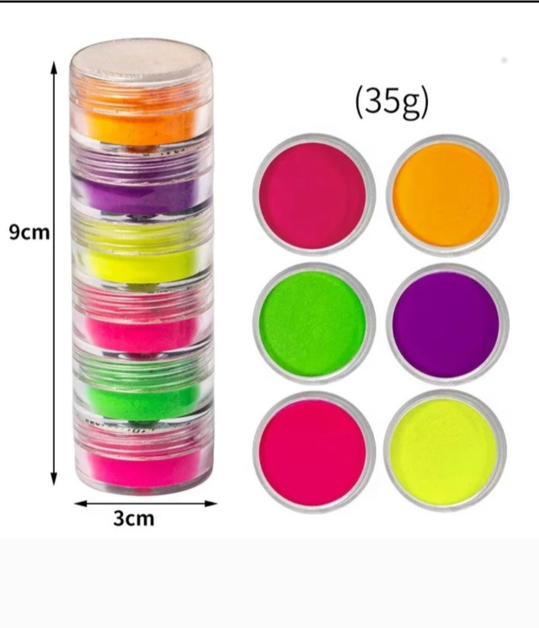 Neon pigment 6-pack