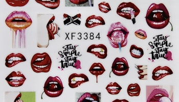 3384 Rainbow Lips Stickers