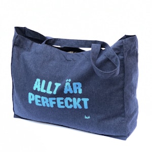 Väska ALLT ÄR PERFECKT blå