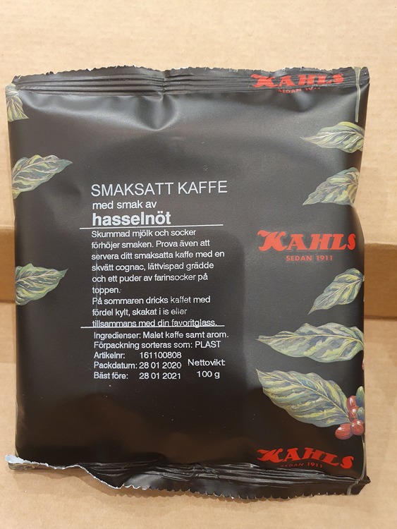 Kaffe Hasselnöt Bryggmalet 100g