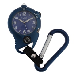 Karbinhakeklocka med kompass - 71201 Blå
