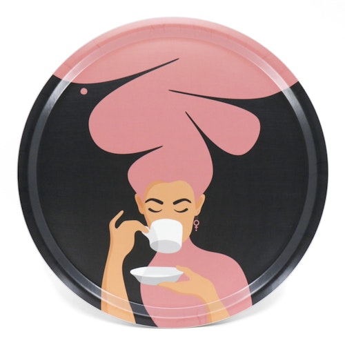 Bricka | 38 cm | Kaffekvinnan | rosa