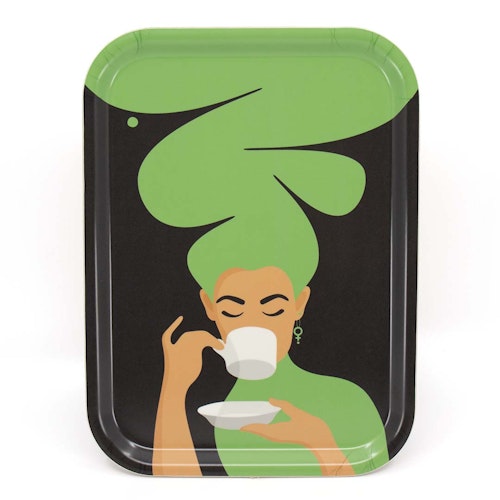 Kaffekvinnan | grön | 20x27 cm