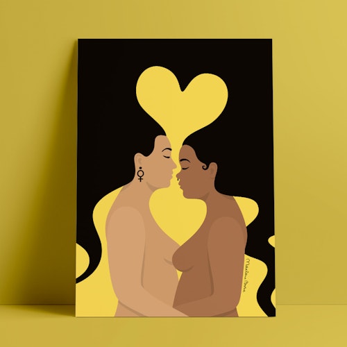 Print | Kärlek | gul