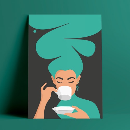 Kaffekvinnan | turkos | UTGÅR