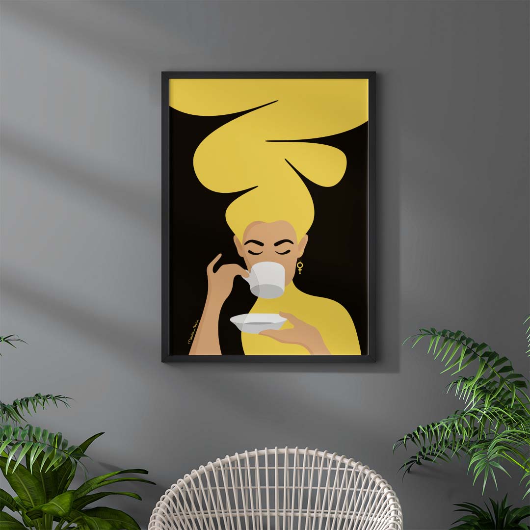 Kaffekvinnan | gul
