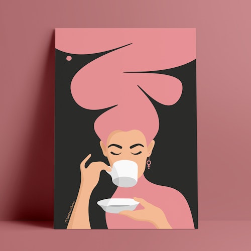 Kaffekvinnan | rosa | utgående nyans