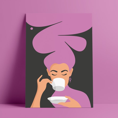 Kaffekvinnan | lila | visningsex
