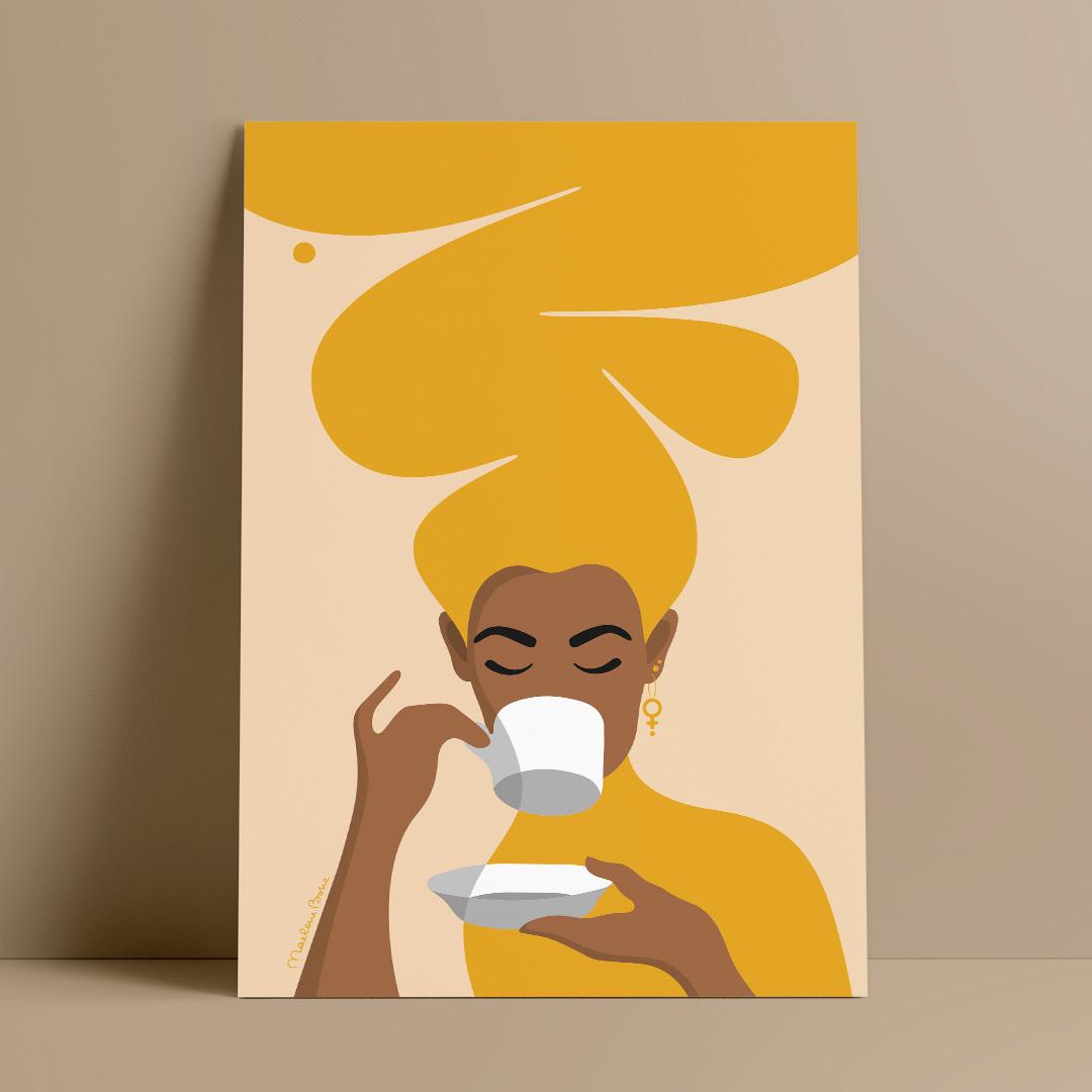 Kaffekvinnan | senapsgul | visningsex