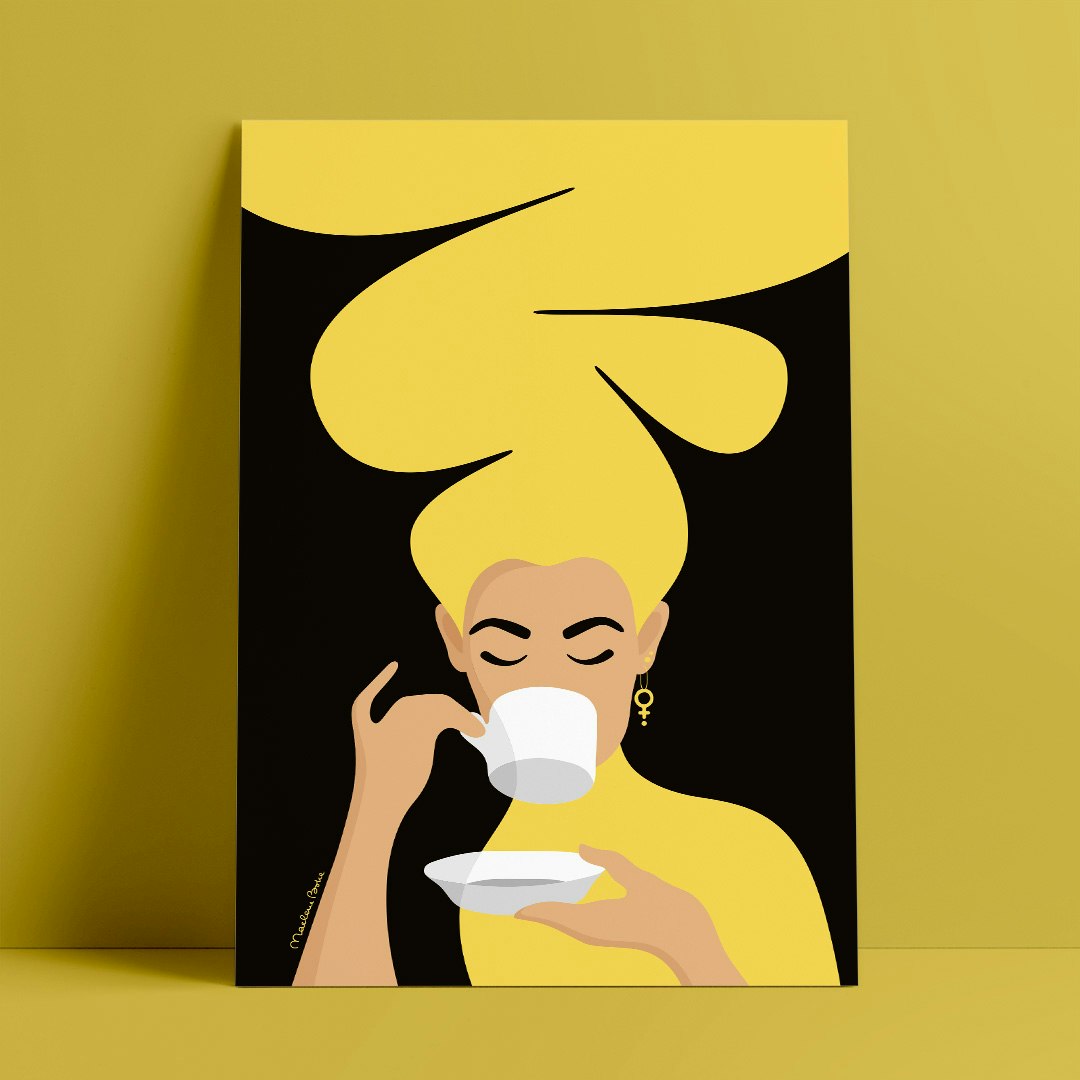 Kaffekvinnan | gul | REA
