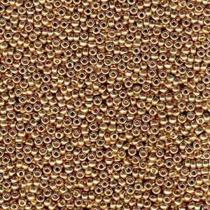 Miyuki seedbeads 11/0 duracoat galvanized champagne