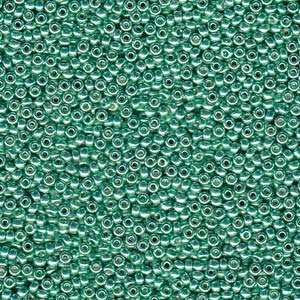 Miyuki seedbeads 11/0 duracoat galvanized mint green