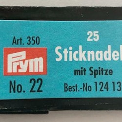 Broderinål Chenille m spets strl 22 25/fp