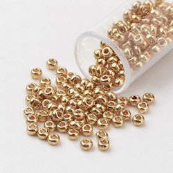 Seedbead 2 mm guld metallic