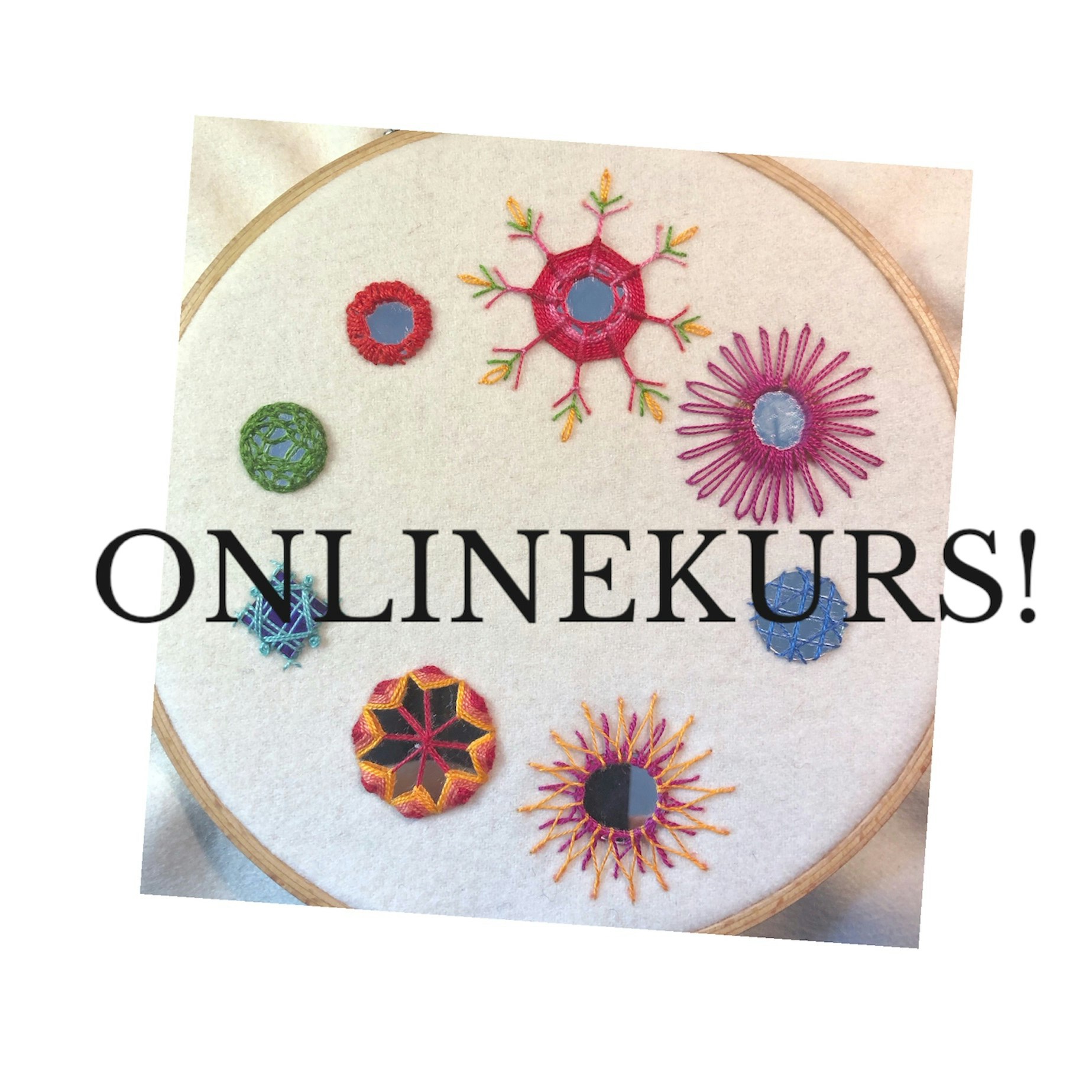 Kurs Spegelbroderi online onsdag 14/8 och 21/8