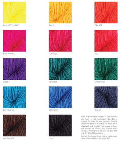 Ashford proteinfärg bright yellow