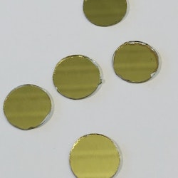 Spegel rund 13mm guld 5-p