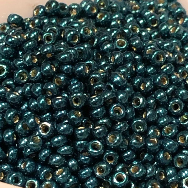 Miyuki seedbeads 11/0 duracoat galv. Poseidon blue