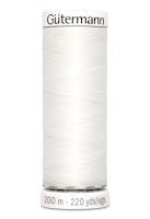 Sytråd polyester 200m vit 800