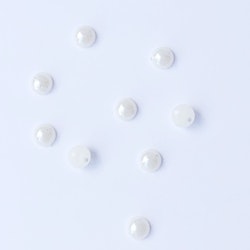 Pärla 5 mm rund vit 10-p