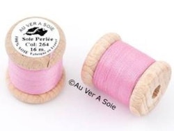 Pärlgarn silke rosa 264
