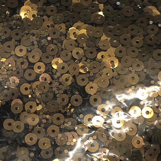 Paljett rund 4mm antik guld