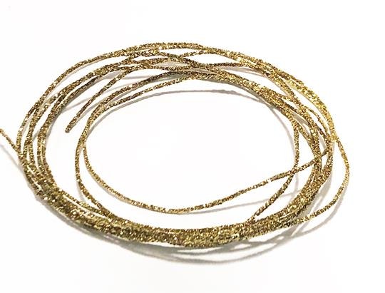 Metallictråd 1mm glitter guld