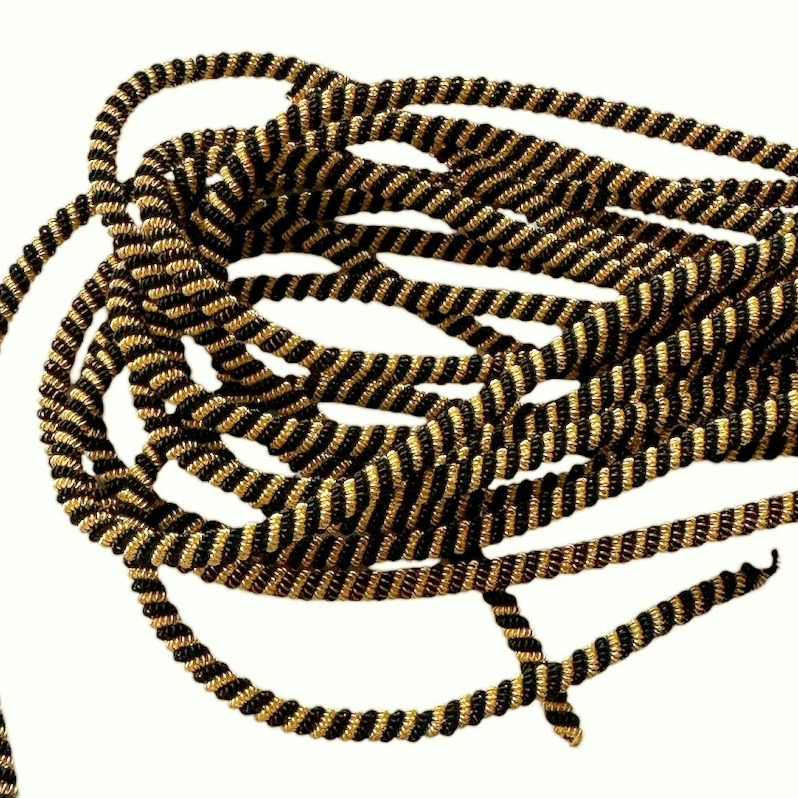 French wire double twisted 4mm guld & svart