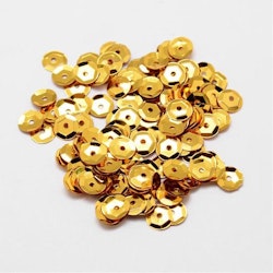 Paljett 6mm guld