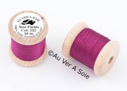 Pärlgarn silke rosa 222