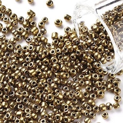 Seedbead 3mm brun metallic