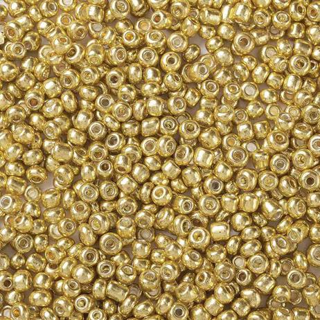 Seedbead 3mm guld metallic