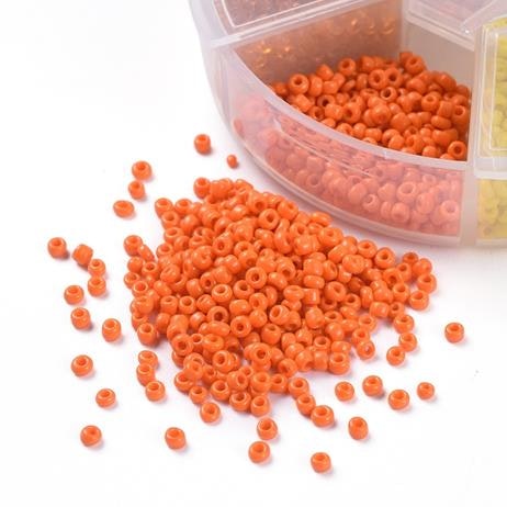Seedbead 2mm 6 färger gul & orange