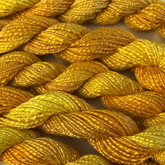 Broderigarn Silke struktur gul