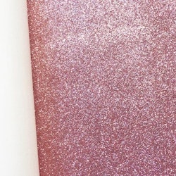 Skinnimitation rosa glitter 10x10cm
