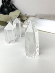 Bergkristall, clear quartz, polerad spets