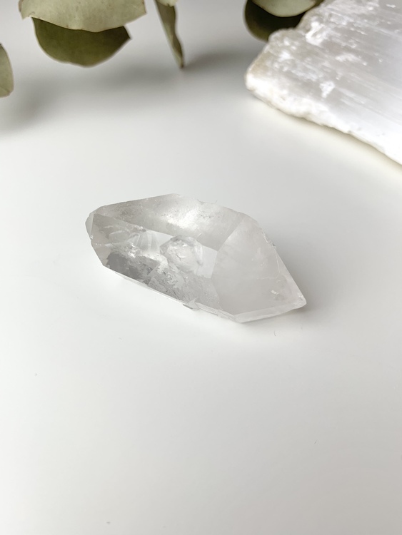 Bergkristall, clear quartz, naturlig DT spets #B