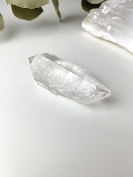 Bergkristall, clear quartz, naturlig DT spets #C