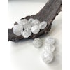 ICE quartz, krakelerad clear quartz, trumlade stenar