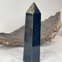 Fynd Golden sheen Obsidian, polerad kristallspets