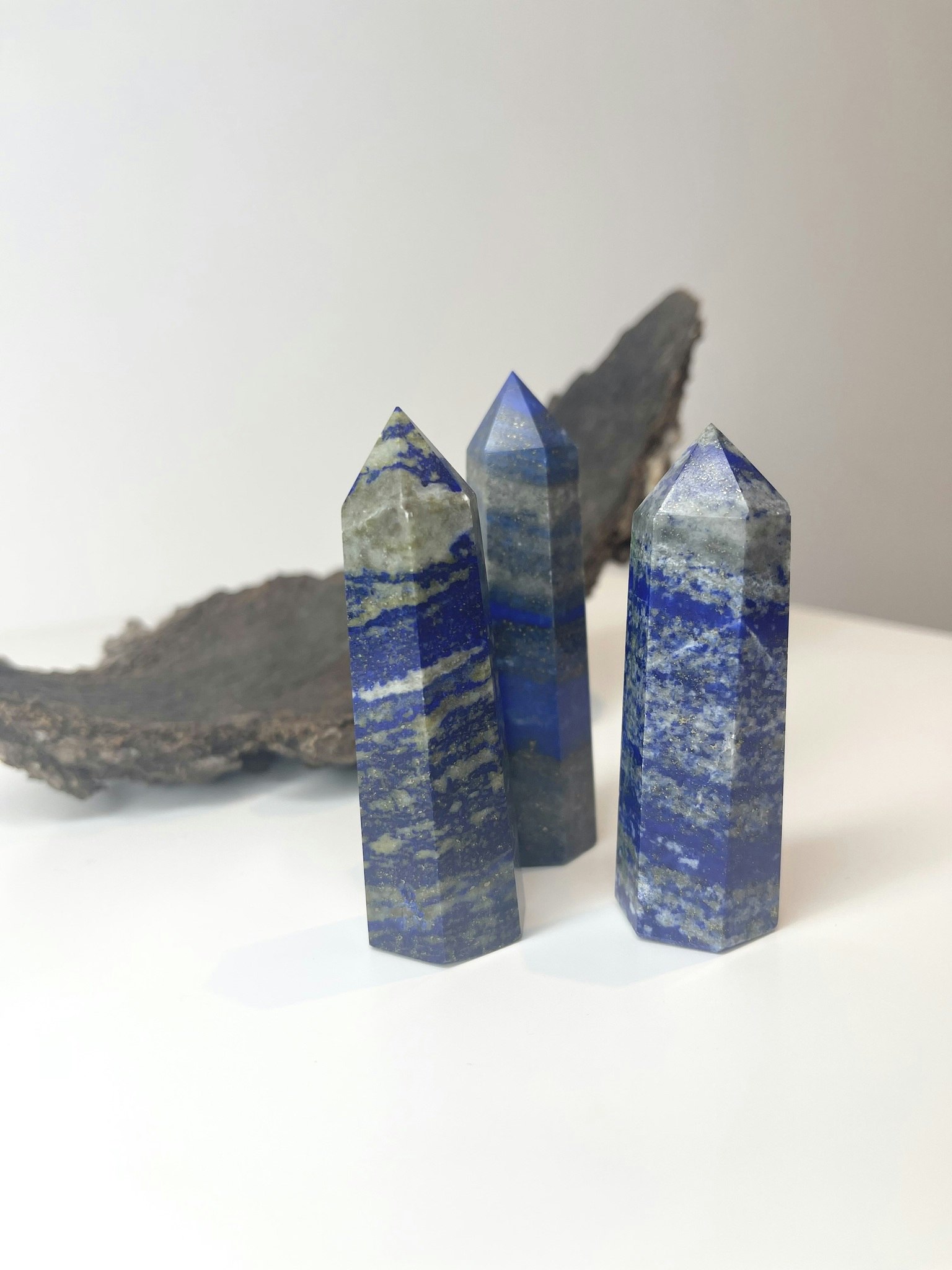 Lapis Lazuli, polerad kristallspets