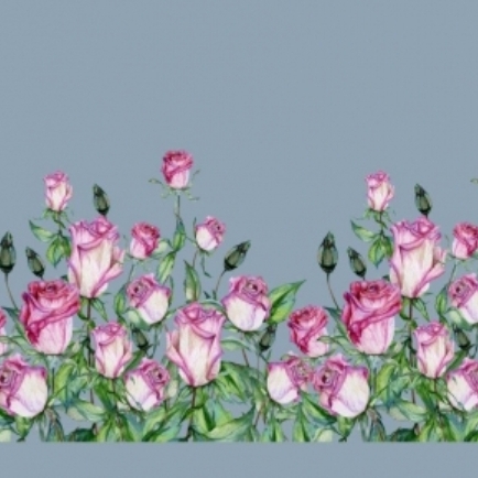 Grå panel med rosor