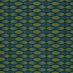French Terry blågrön mönster