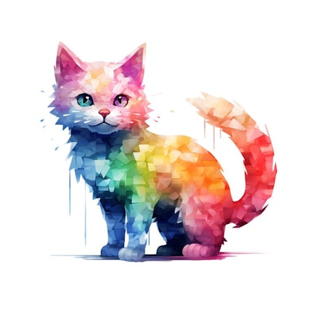 DTF-Transfer Pixel cat