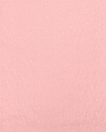 Broderad bomull med langettkant 11 rosa