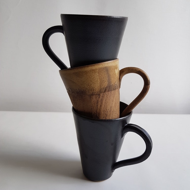 Tekopp / Stor Kaffekopp i Serien Svart Granit