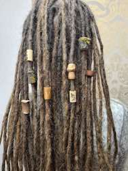 "Månens Resa" - Trädekoration till dreads (9mm hål)