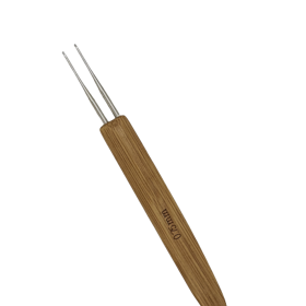 Dubbel Virknål i bambu 0,75mm