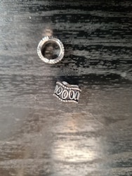 Silverfärgad "Ringar" Large Dreadsmycke