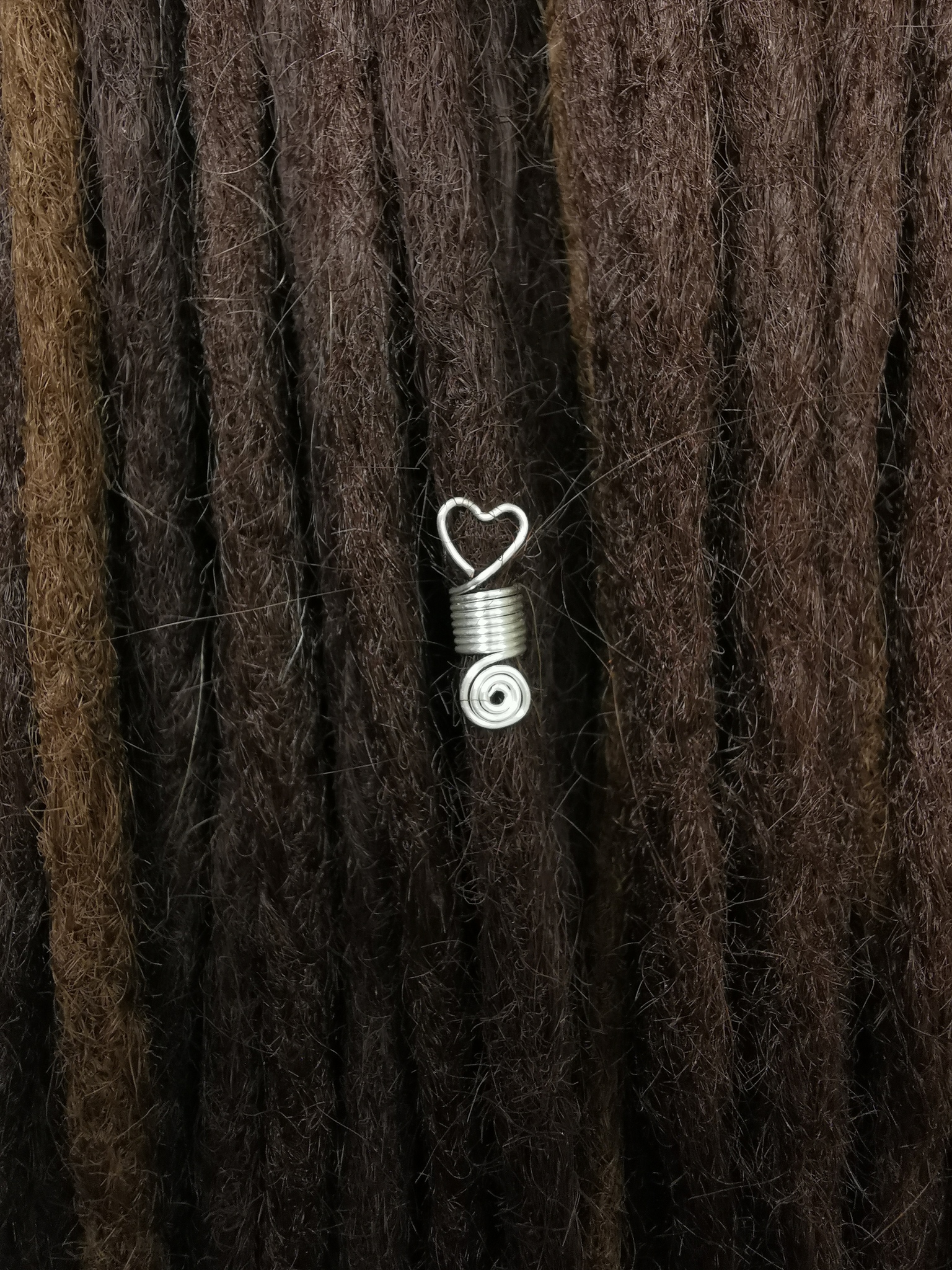 Spiral - Litet hjärta (Silver 0,5 cm)